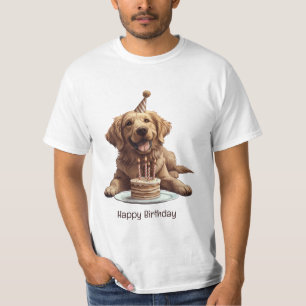 T-shirt Joyeux Anniversaire Golden Retriever Chien