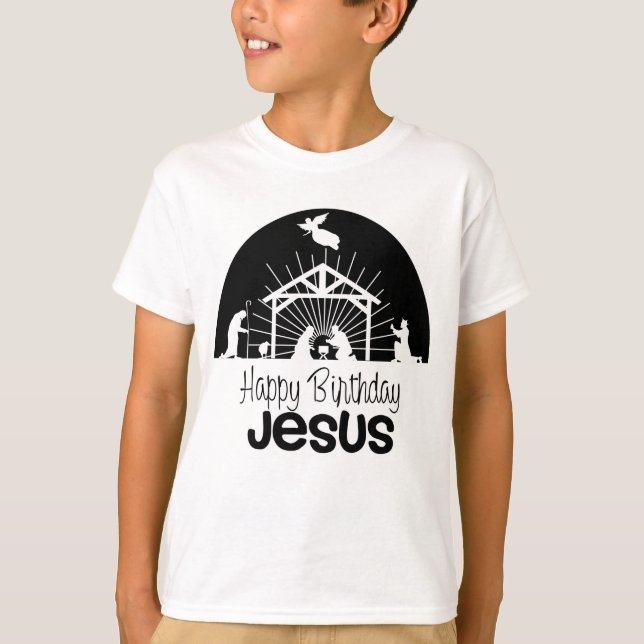 T-shirt Joyeux anniversaire Jésus (Devant)