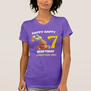 T-shirt JOYEUX ANNIVERSAIRE Ours en peluche Maman 7ème Ann