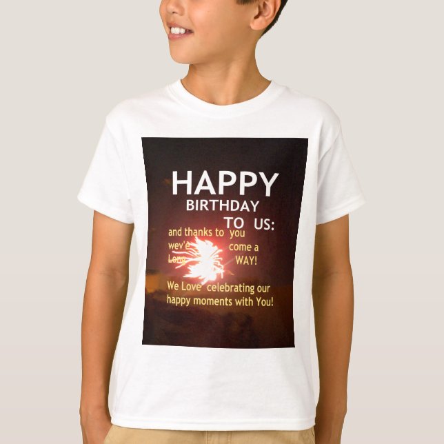 T-shirt Joyeux anniversaire pour vous (Devant)