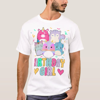 T-shirt Joyeux Anniversaire Squish Squad Mallow Girls Enfa