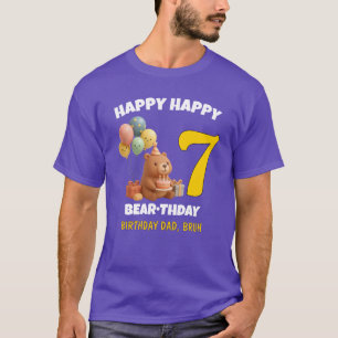 T-shirt JOYEUX ANNIVERSAIRE Teddy Bear 7e Anniversaire Pap