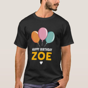 T-shirt Joyeux Anniversaire Zoe