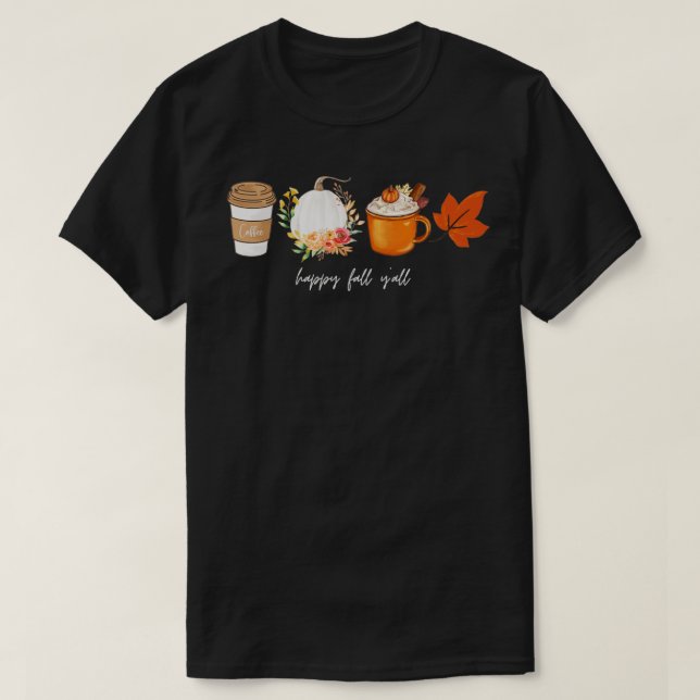 T-shirt Joyeux automne yall24 (Design devant)