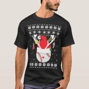 T-shirt Joyeux Baseball Joyeux Balles Noël Chandail Noël H