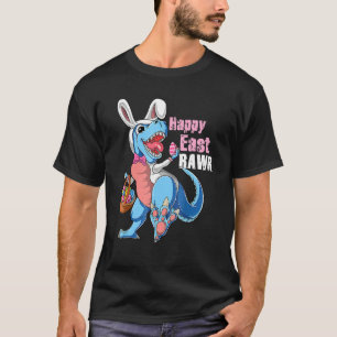 T-shirt Joyeux Bunny Rawr Est T rex Dinosaur OEufs de Pâqu