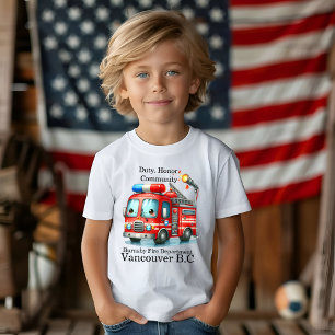 T-shirt Joyeux camion feu prêt à l'action!