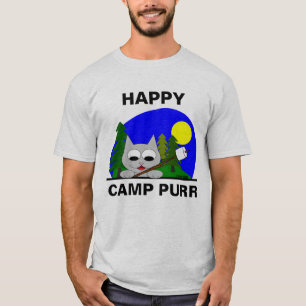 T-shirt Joyeux camp Purr Camper Cat Funny T Shirt