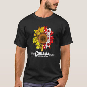 T-shirt Joyeux Canada Day Maple Sunflower 1er juillet Indé