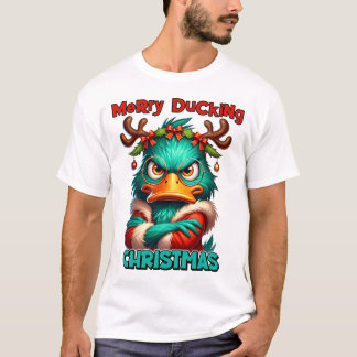 T-shirt Joyeux canard Noël - Canard croustillant sarcastiq