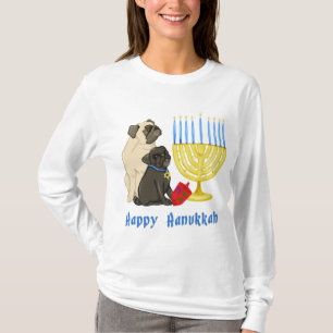 T-shirt Joyeux Carlins de Hanoukka avec Menorah