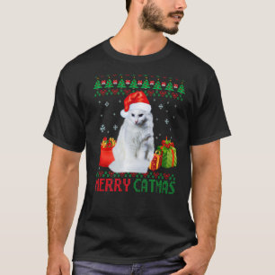 T-shirt Joyeux Catmas Chat Noël Moche Turkish Angora Maman