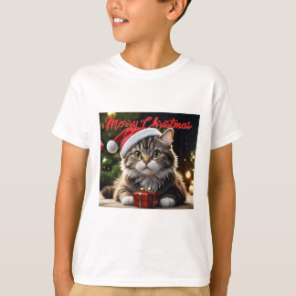 T-shirt Joyeux chat de Noël