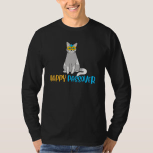 T-shirt Joyeux Chat de Pâque Costume de Fête Juive Pâque