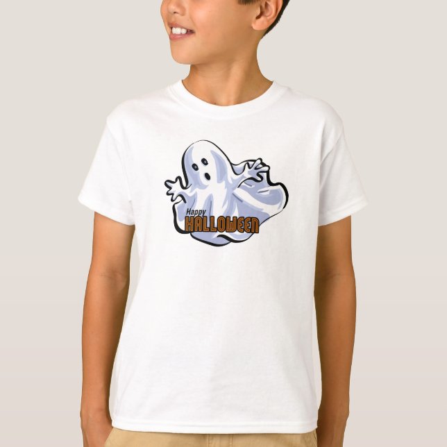 T-shirt Joyeux chat d'Halloween Chasing souris (Devant)