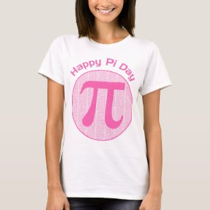 T-shirt Joyeux Chiffres Du Jour Du Pi Rose