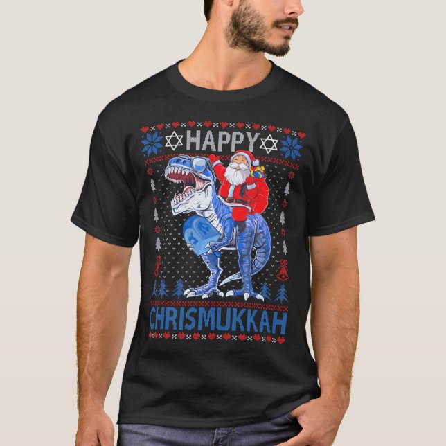 T-shirt Joyeux Chrismukkah Hanoukka Christmas Père Noël (Devant)