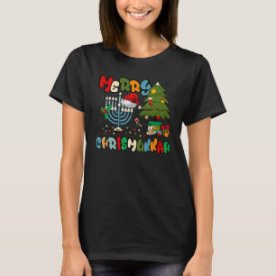 T-shirt Joyeux Chrismukkah Hanukkah juif Chanukah Chandeli