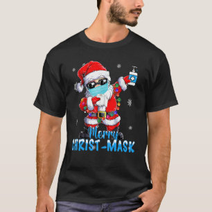 T-shirt Joyeux Christ Masque Dabbing Père Noël Joyeux Chri