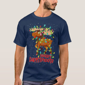 T-shirt Joyeux Christmoose Funny Noël Moose Arbre de Noël 
