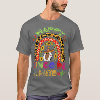 T-shirt Joyeux Cinco De Mayo Drôle Cochon De Guinée Avec S