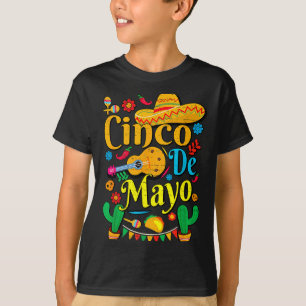 T-shirt Joyeux cinco de mayo mexicain chapeau margarita