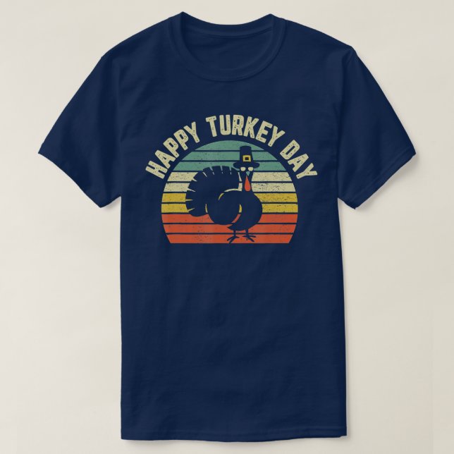 T-shirt Joyeux Cool de la fête de la Turquie Turquie Retro (Design devant)