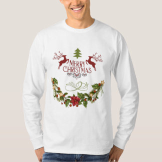 T-shirt Joyeux Cool de Noël tendance Vintage long manches