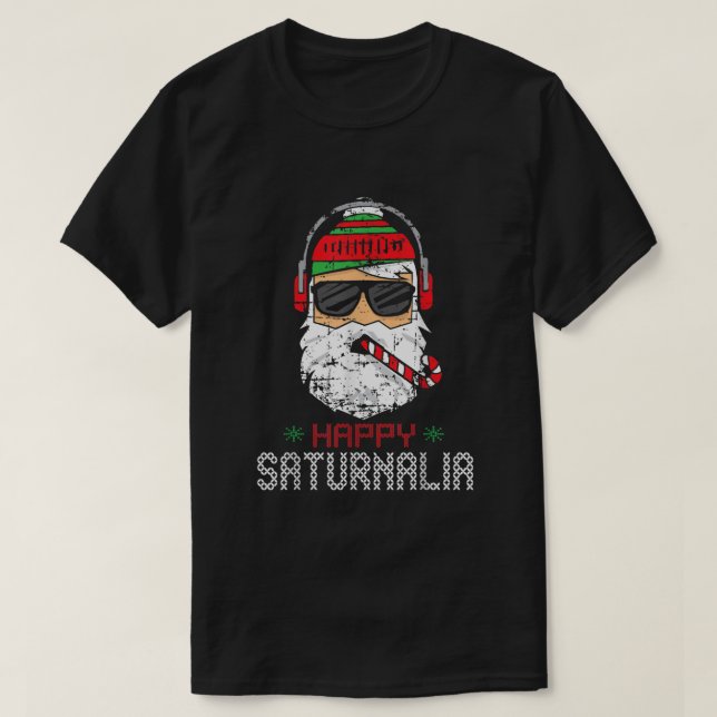 T-shirt Joyeux Cool Saturnalia Père Noël Noël (Design devant)