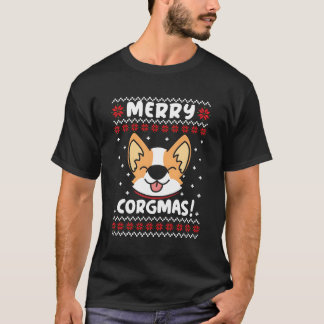T-shirt Joyeux Corgmas Corgi Chien Drôle Mauvais Cadeau Po