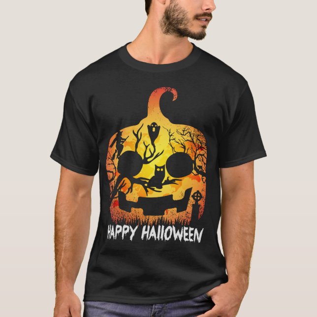 T-shirt joyeux costume halloween (Devant)