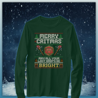T-shirt Joyeux Critmas Loot Drop | Chandail moche de guéri