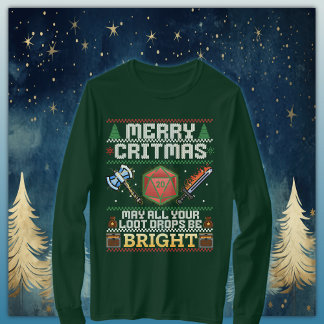 T-shirt Joyeux Critmas Loot Drop | Warrior laide
