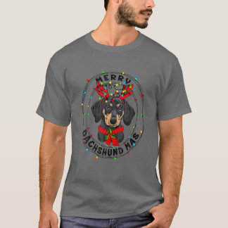 T-shirt Joyeux Dachshundmas Joyeux Dachshund Reind