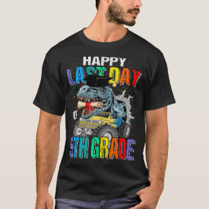 T-shirt Joyeux Dernier Jour De 5e Année Camion Monster Din