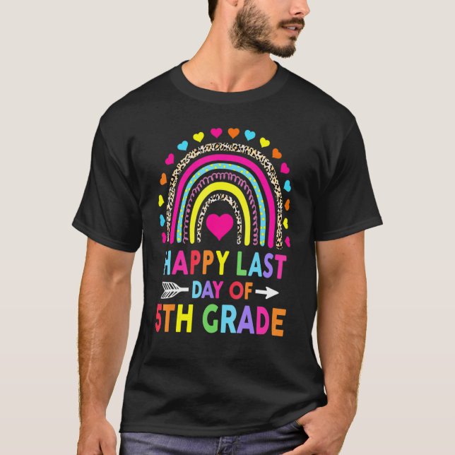 T-shirt Joyeux Dernier jour de 5e année Enseignant Étudian (Devant)