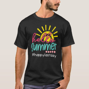 T-shirt Joyeux Dernier Jour De L'École Adieu École Bonjour