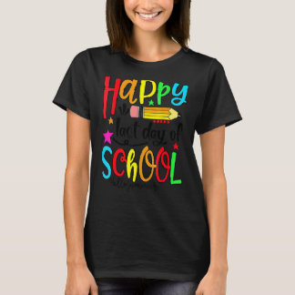 T-shirt Joyeux Dernier Jour De L'École Bonjour Summer Teac