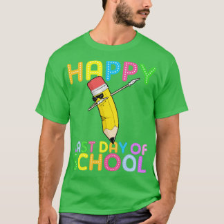 T-shirt Joyeux Dernier Jour De L'École Dabbing Pencil