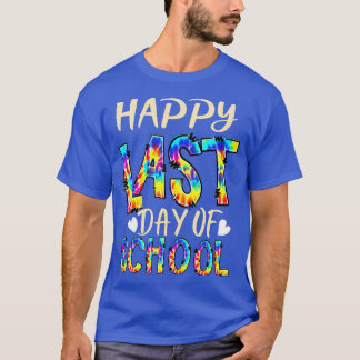 T-shirt Joyeux Dernier jour de l'école Tie Dye élèves et T