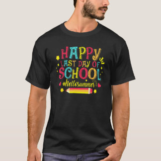 T-shirt Joyeux Dernier Jour D'École  Bonjour L'Été Profess