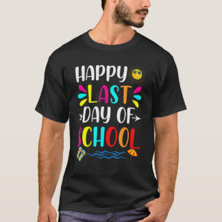 T-shirt Joyeux Dernier Jour D'École  Élèves Et Enseignants