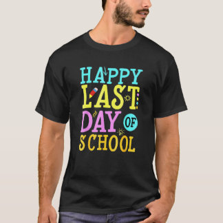 T-shirt Joyeux Dernier Jour D'École  Enfants Enseignant Re
