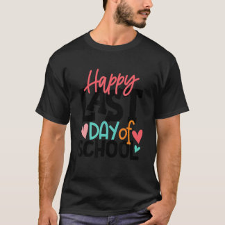 T-shirt Joyeux Dernier Jour D'École  Enfants Professeur Re
