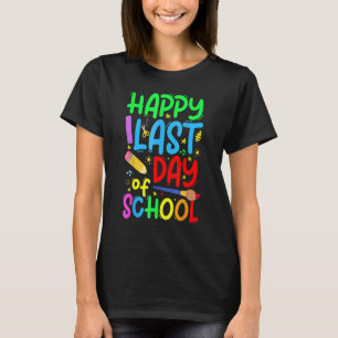 T-shirt Joyeux Dernier Jour D'École Enseignant Élève Remis