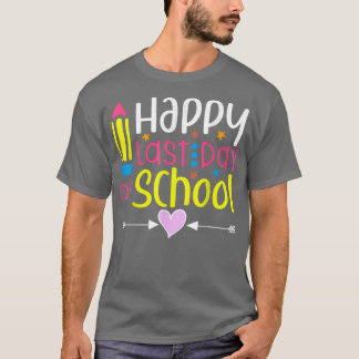 T-shirt Joyeux dernier jour d'école, enseignante de matern