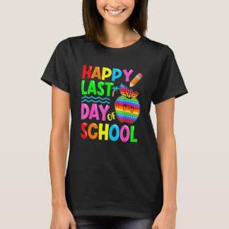 T-shirt Joyeux Dernier Jour D'École Pop Ça Enseignant Élè