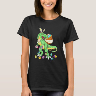 T-shirt Joyeux Dinosaure Pâques T Rex porter des oeufs de 