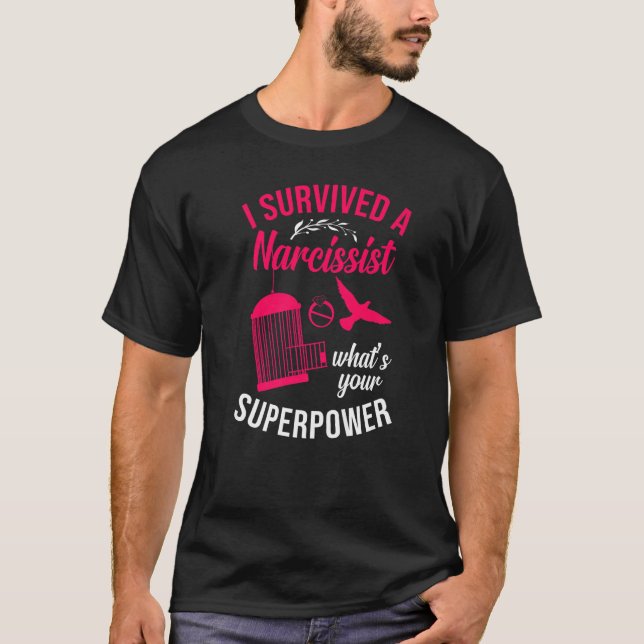 T-shirt Joyeux Divorce Party J'ai survécu Un Narcissiste C (Devant)