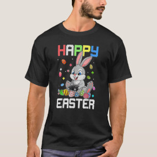 T-shirt Joyeux Easter Bunny Egg Vidéo Jeu Garçons Enfants